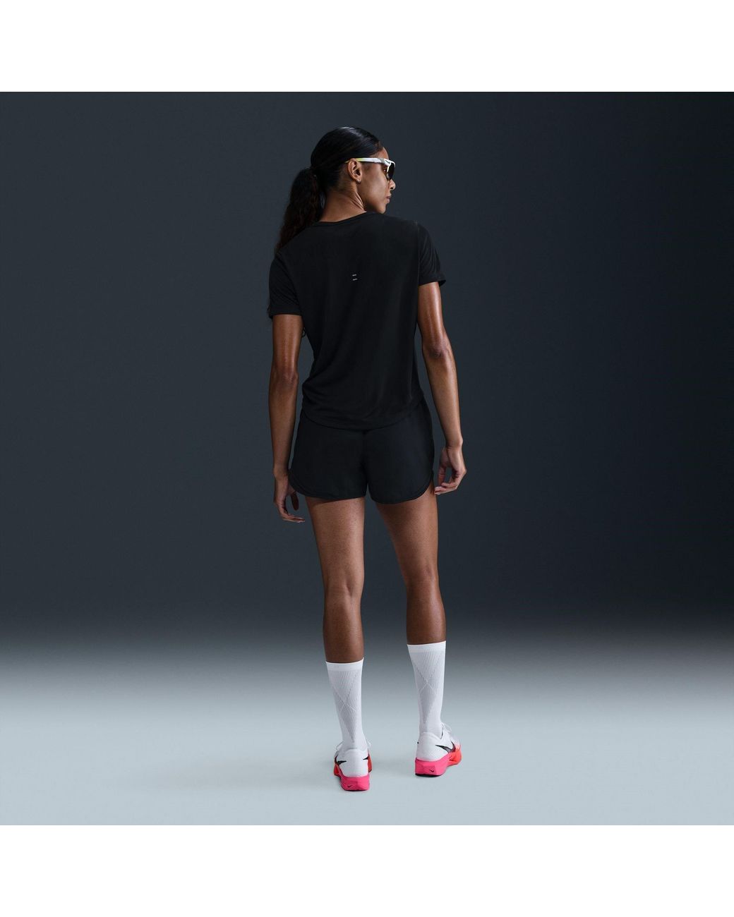 Nike Black Tempo Dri-Fit Short-Sleeve Running Top