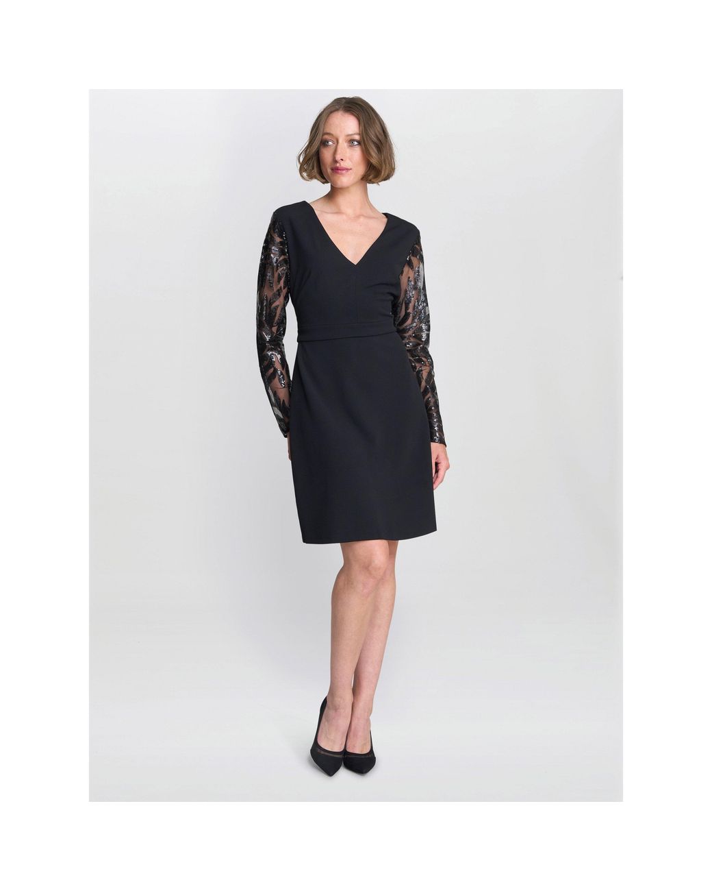 Gina Bacconi Black Angie Cocktail Dress