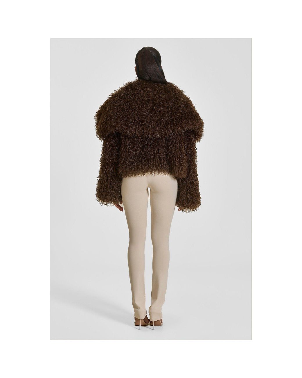 Mars the Label Brown Mongolian Faux Fur Teddy Coat