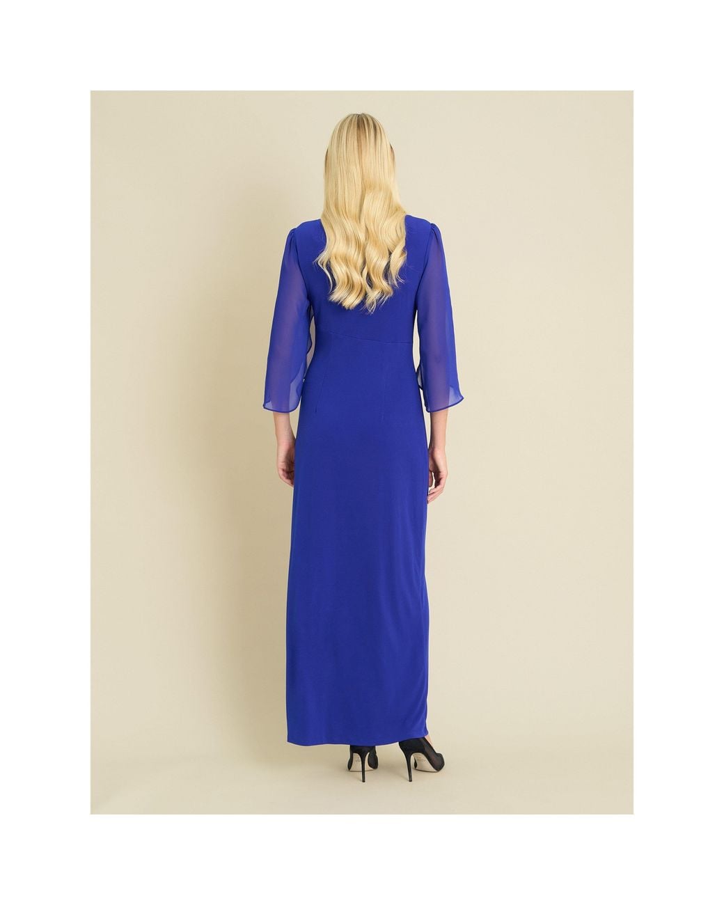 Gina Bacconi Blue Iulia Printed Sheath Dress