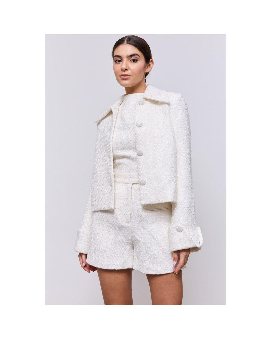 Odd Muse White Boucle Jacket