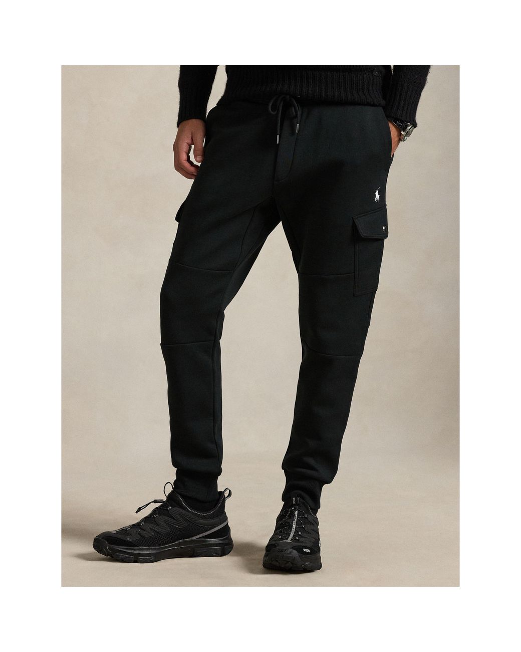 Polo Ralph Lauren Black Tech Cargo Joggers for men
