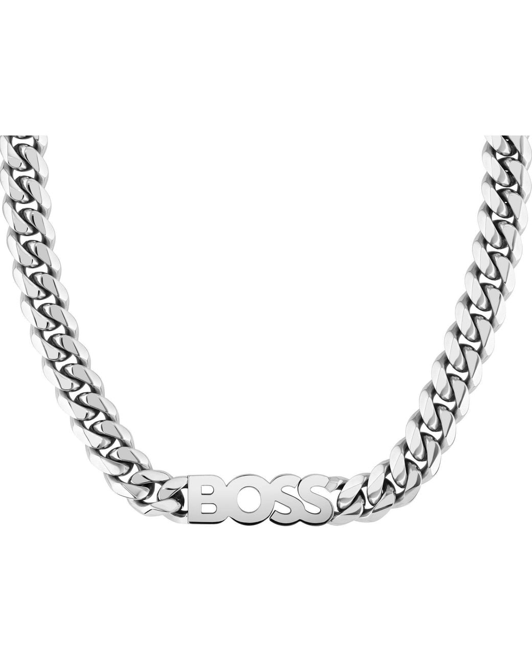 Boss Metallic Kassy Stainless Steel Chain Necklace for men