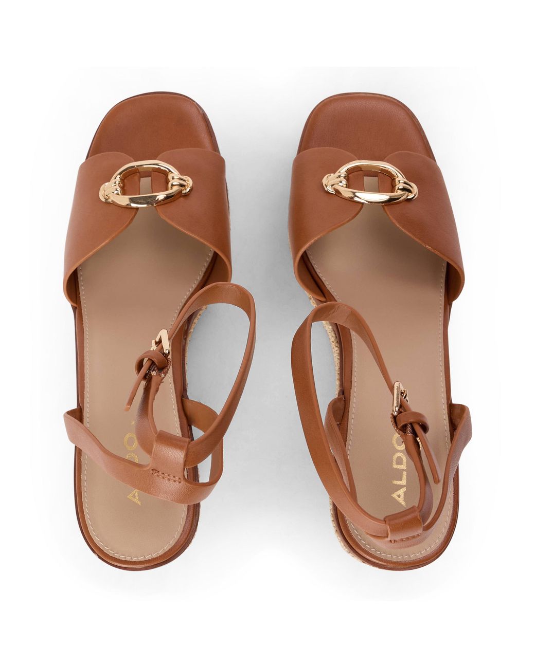 ALDO Brown Wedge Sandals