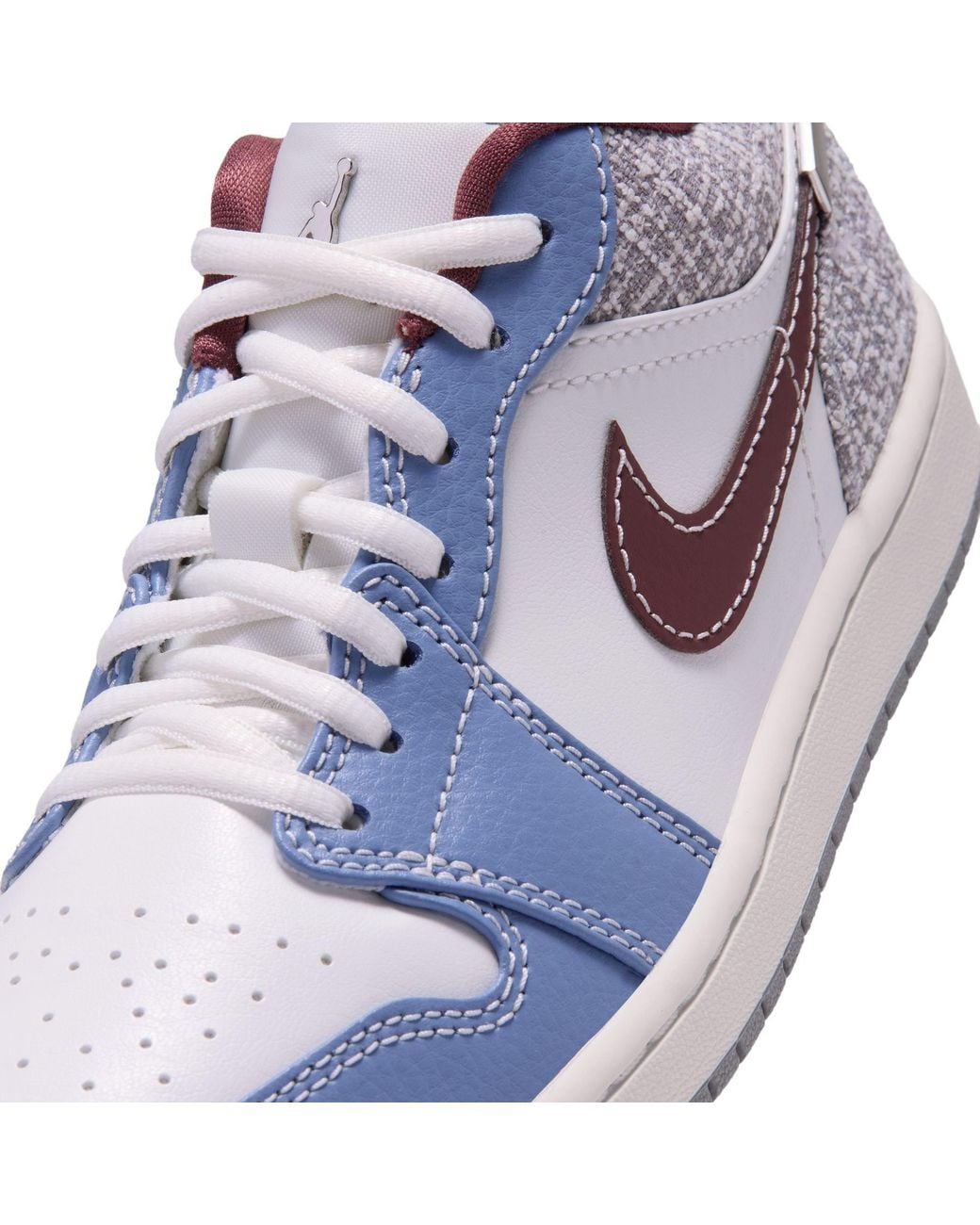 Nike Blue 1 Low Leather Low-Top Trainers