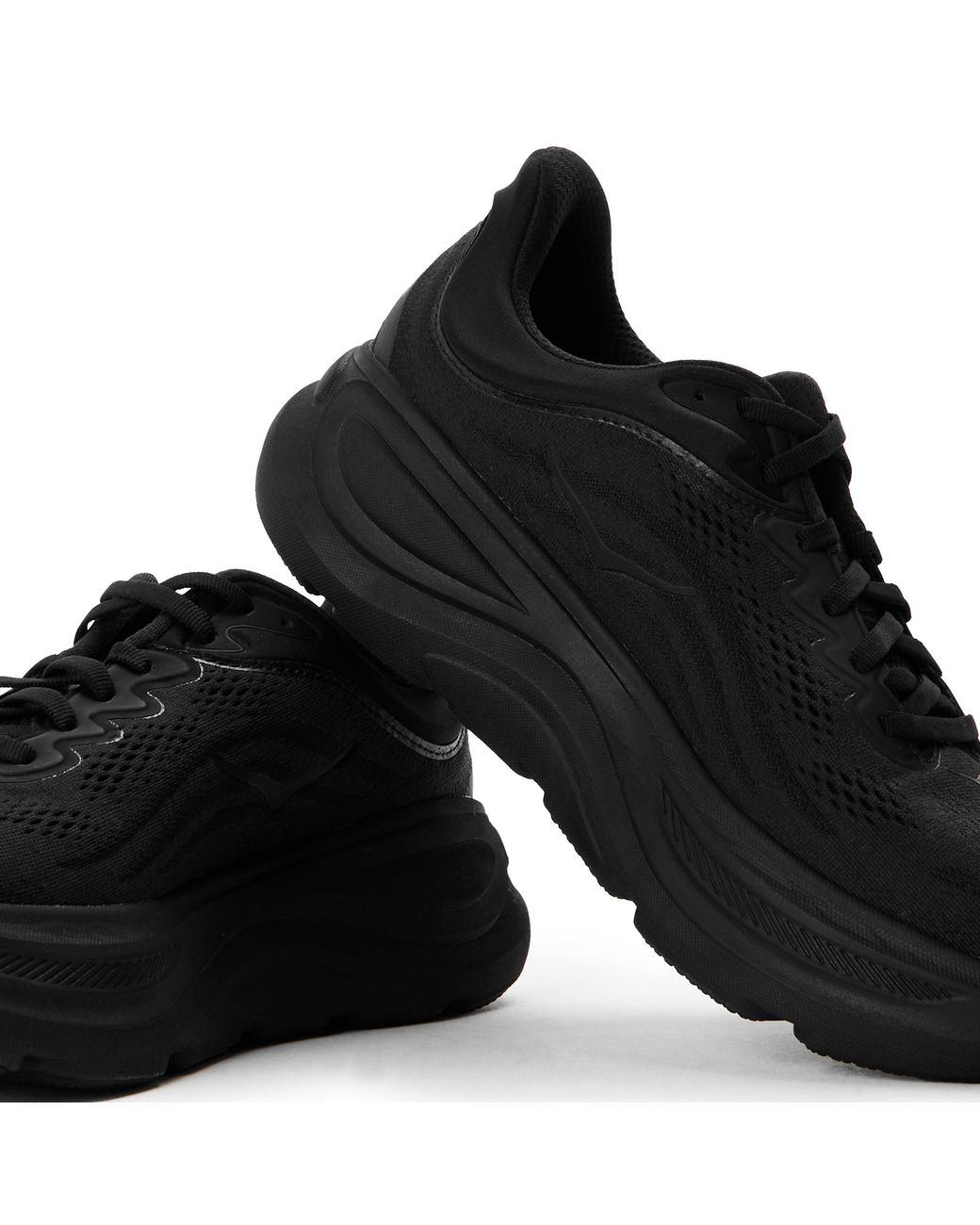 Hoka One One Black Bondi Breathable Everyday Neutral Road Running Shoes for men