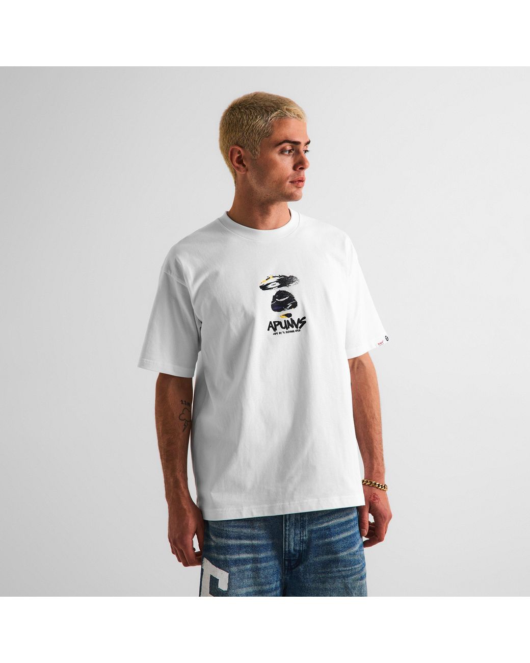 Aape White Somewhere Tee Sn63 for men
