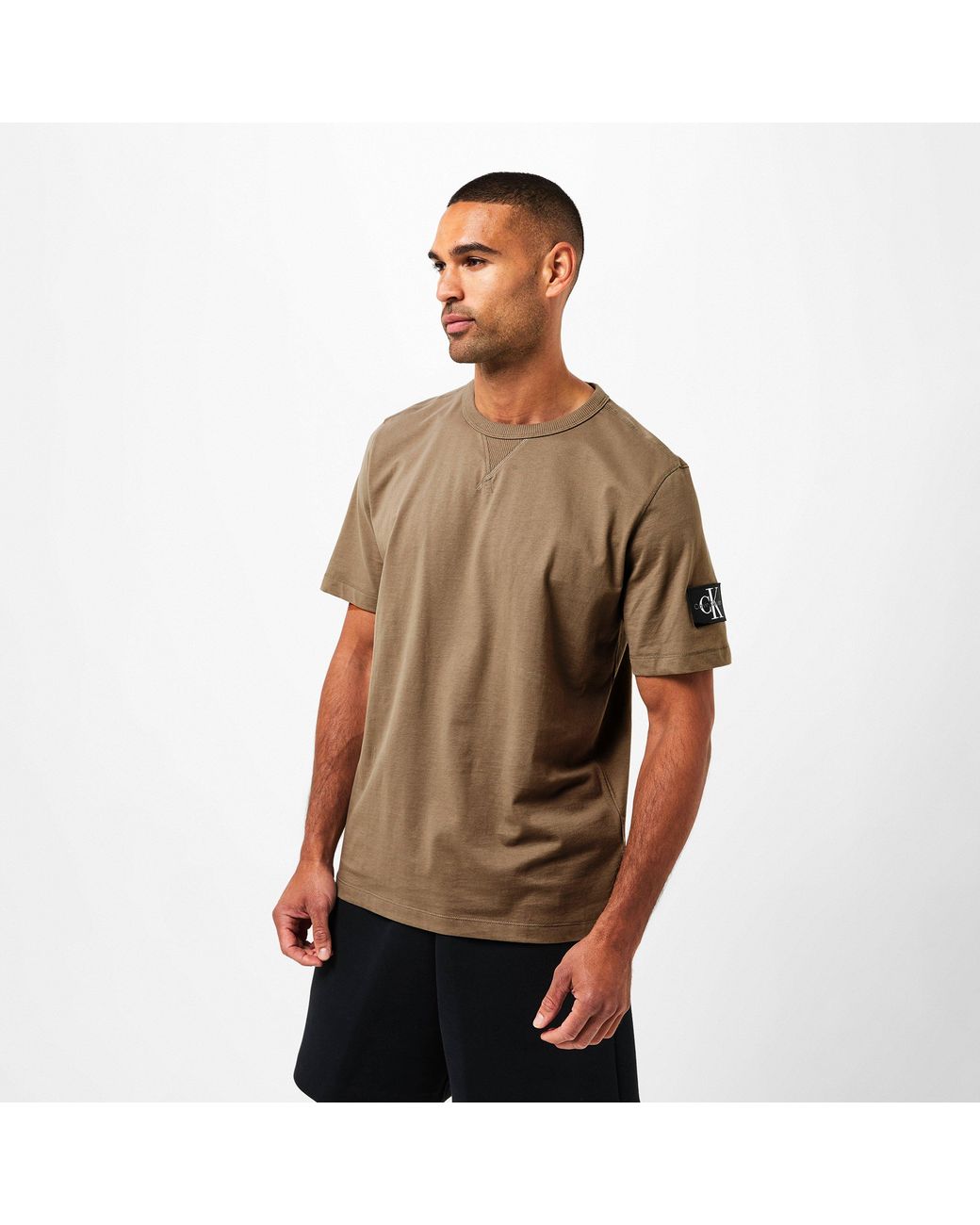 Calvin Klein Natural Monogram Badge T-Shirt for men