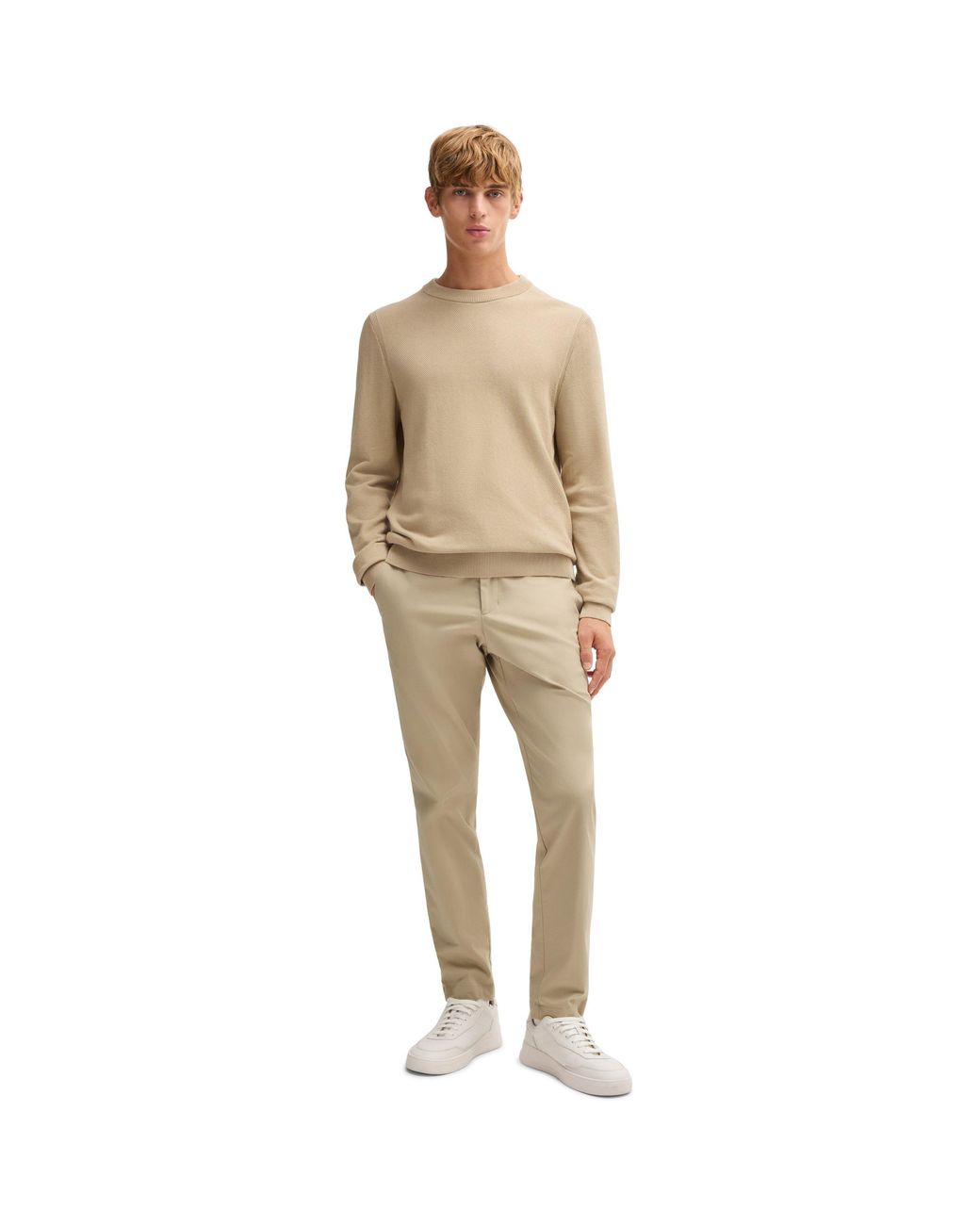 Boss Natural C-Genius-Dtl Slim Fit Trousers for men