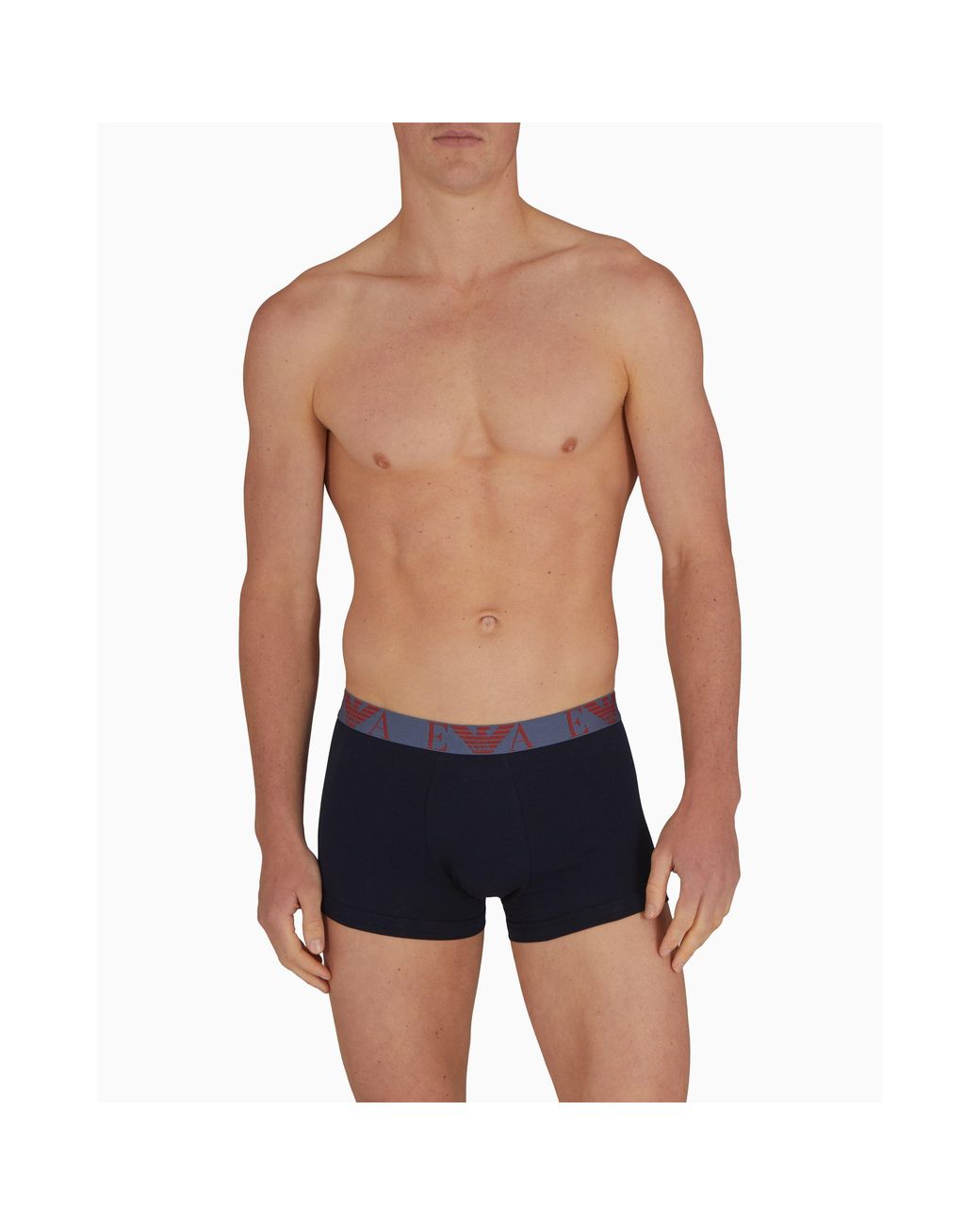 Emporio Armani Blue 3-Pack Logo Trunks for men