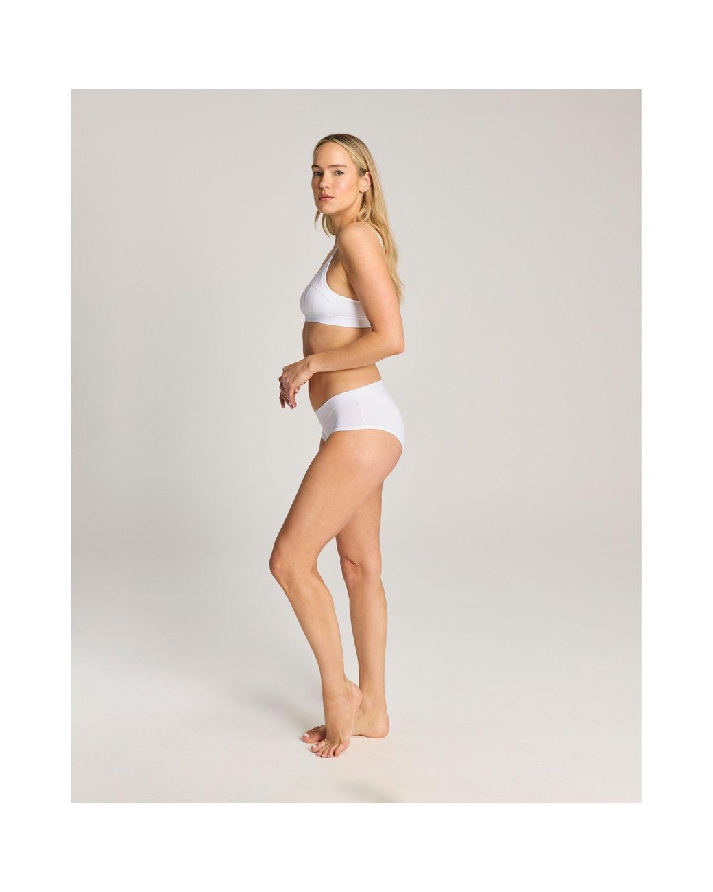 Nudea White Cotton Modal Contour Scoop Bralette