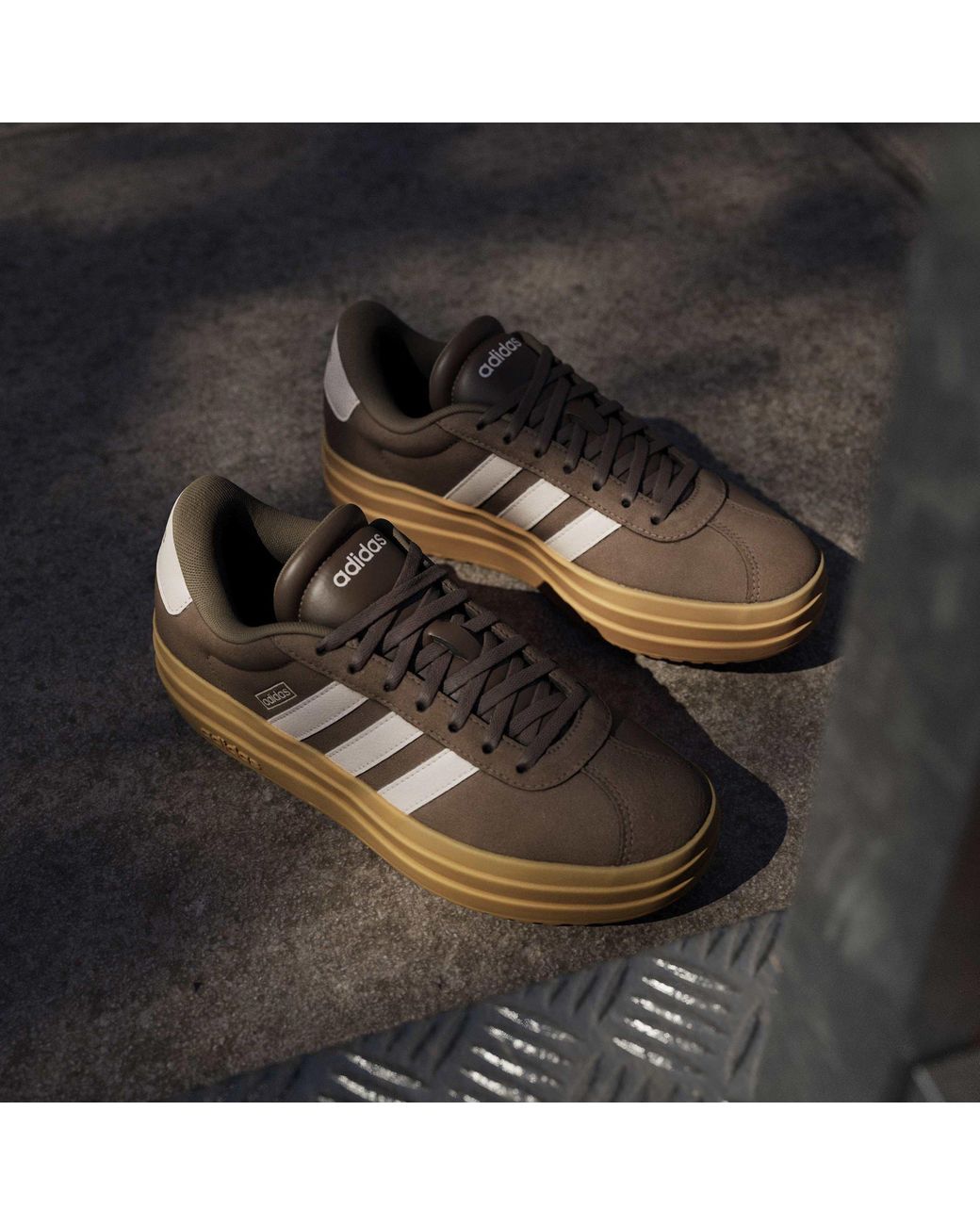 Adidas Brown Vl Court Bold Trainers