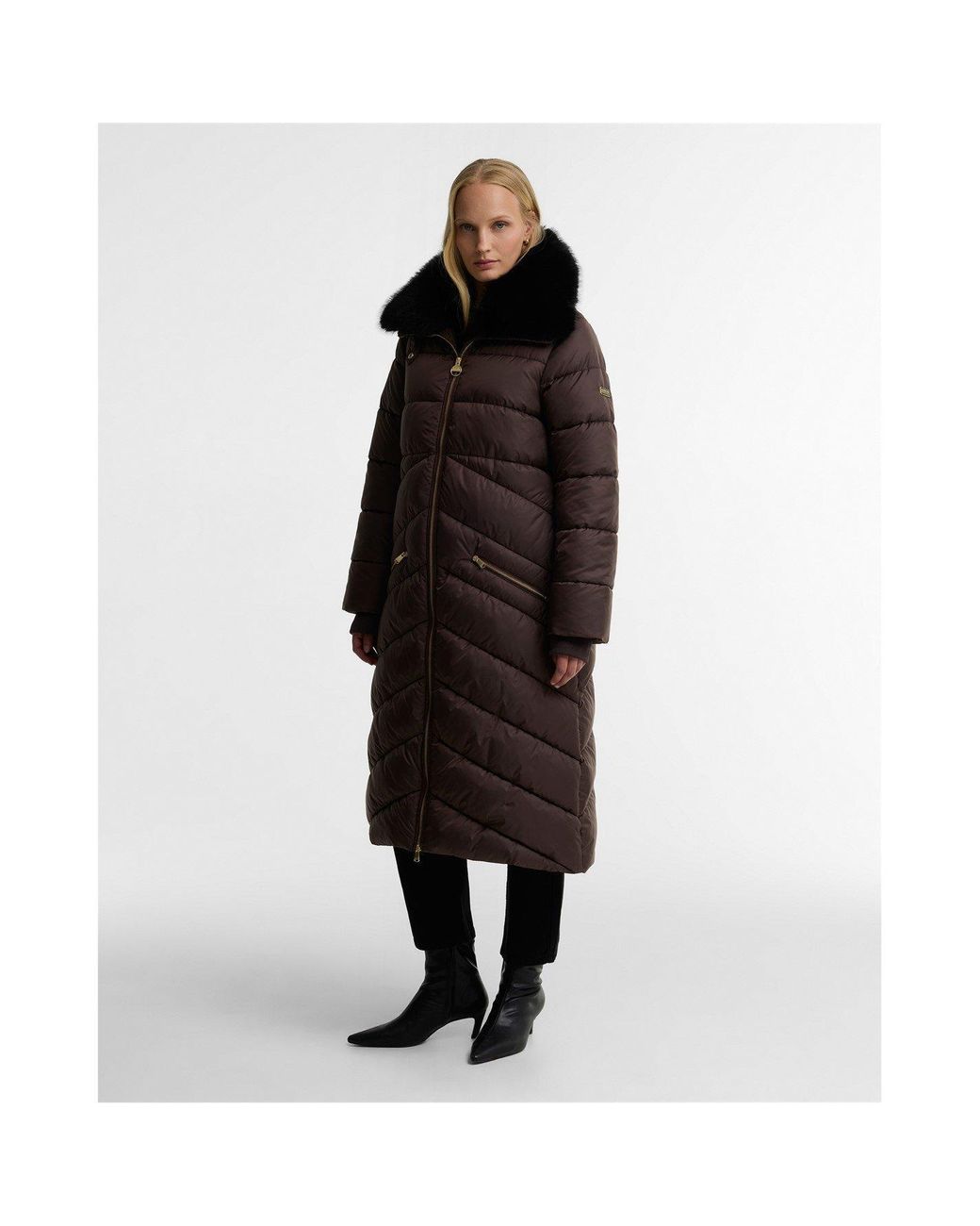 Barbour Black Cyrus Longline Puffer Jacket
