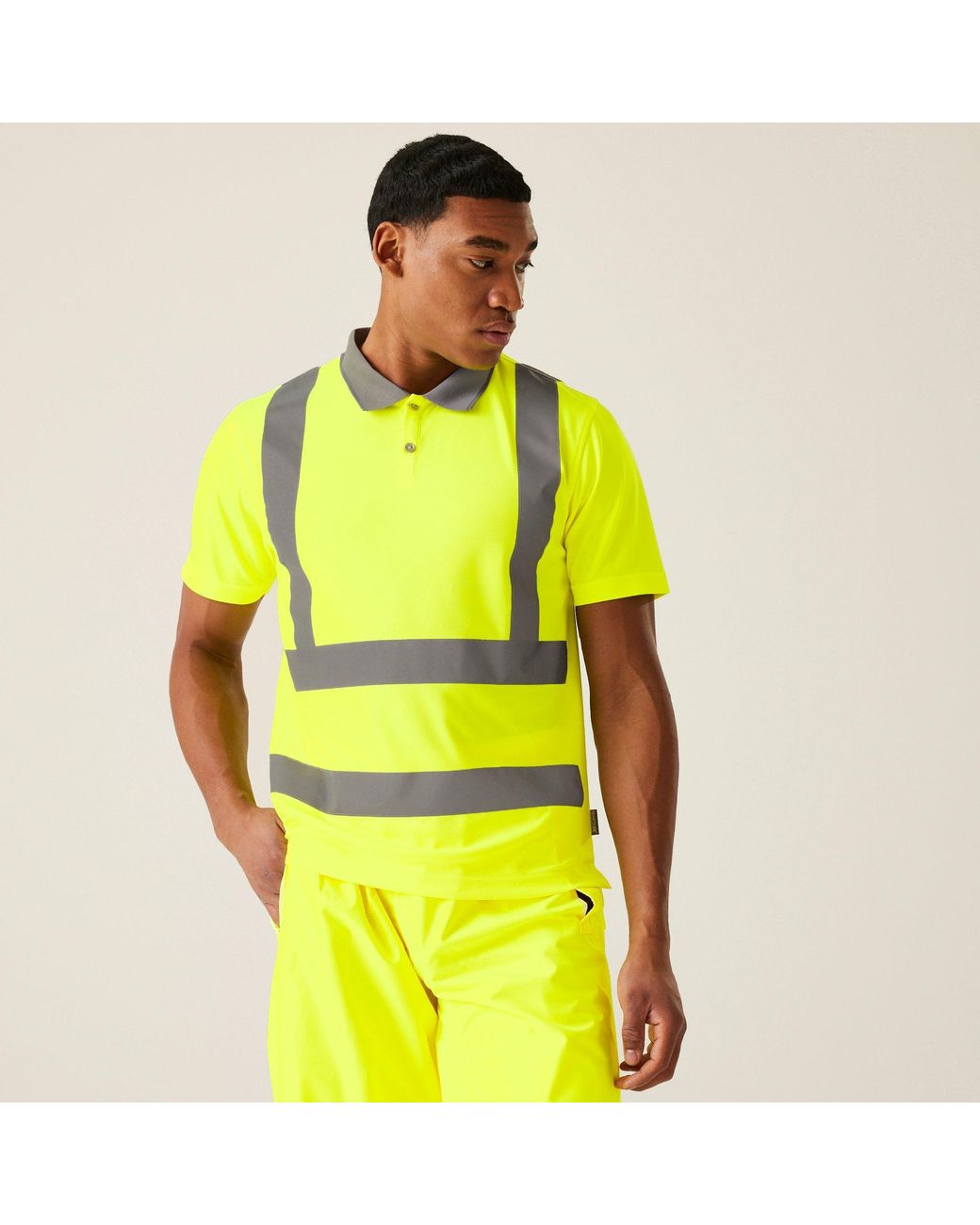 Regatta Yellow Hi-Vis Pro Contract Polo for men