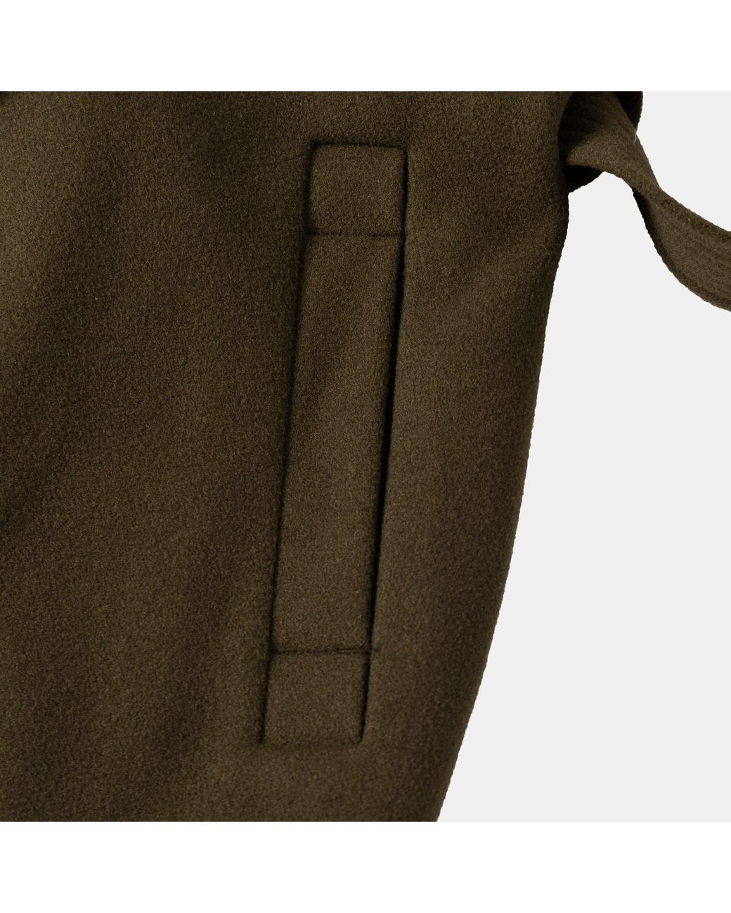 Biba Green Bobby Belted Long Sleeve Hip Length Pea Coat