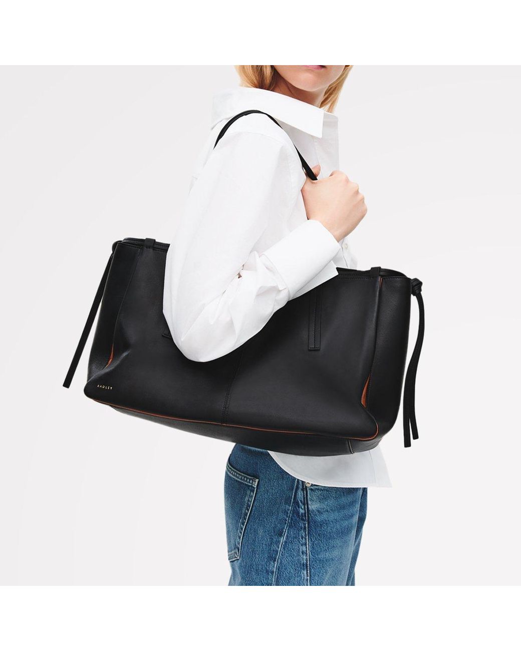 Radley Black The Connaught Leather Shoulder Strap Tote Bag