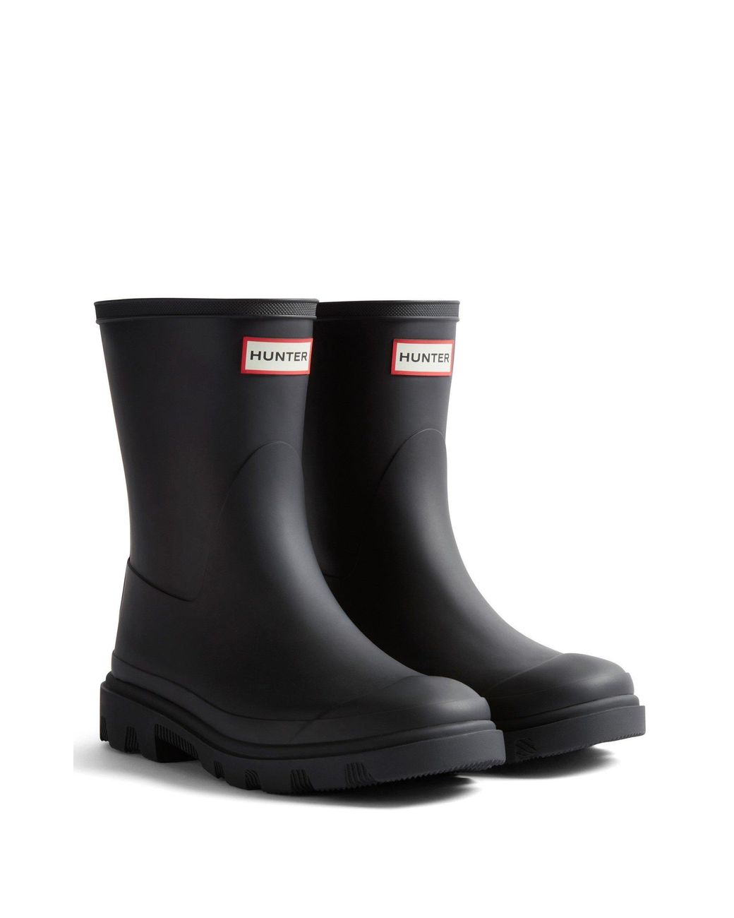Hunter Black Downpour Short Boot for men