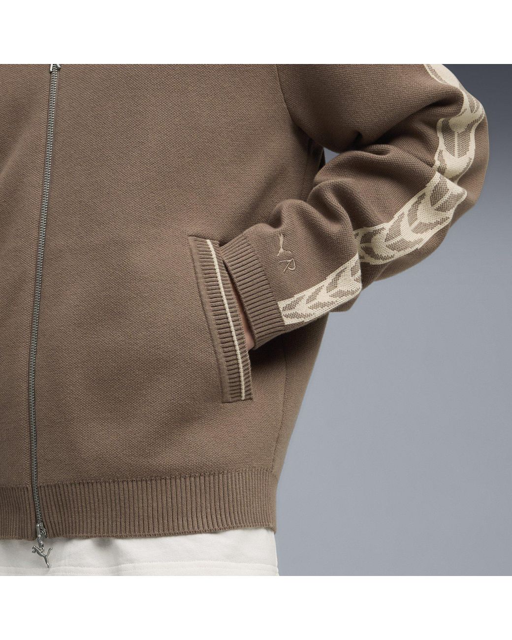 PUMA X REPRESENT Brown T7 Knitted Track Jacket for men