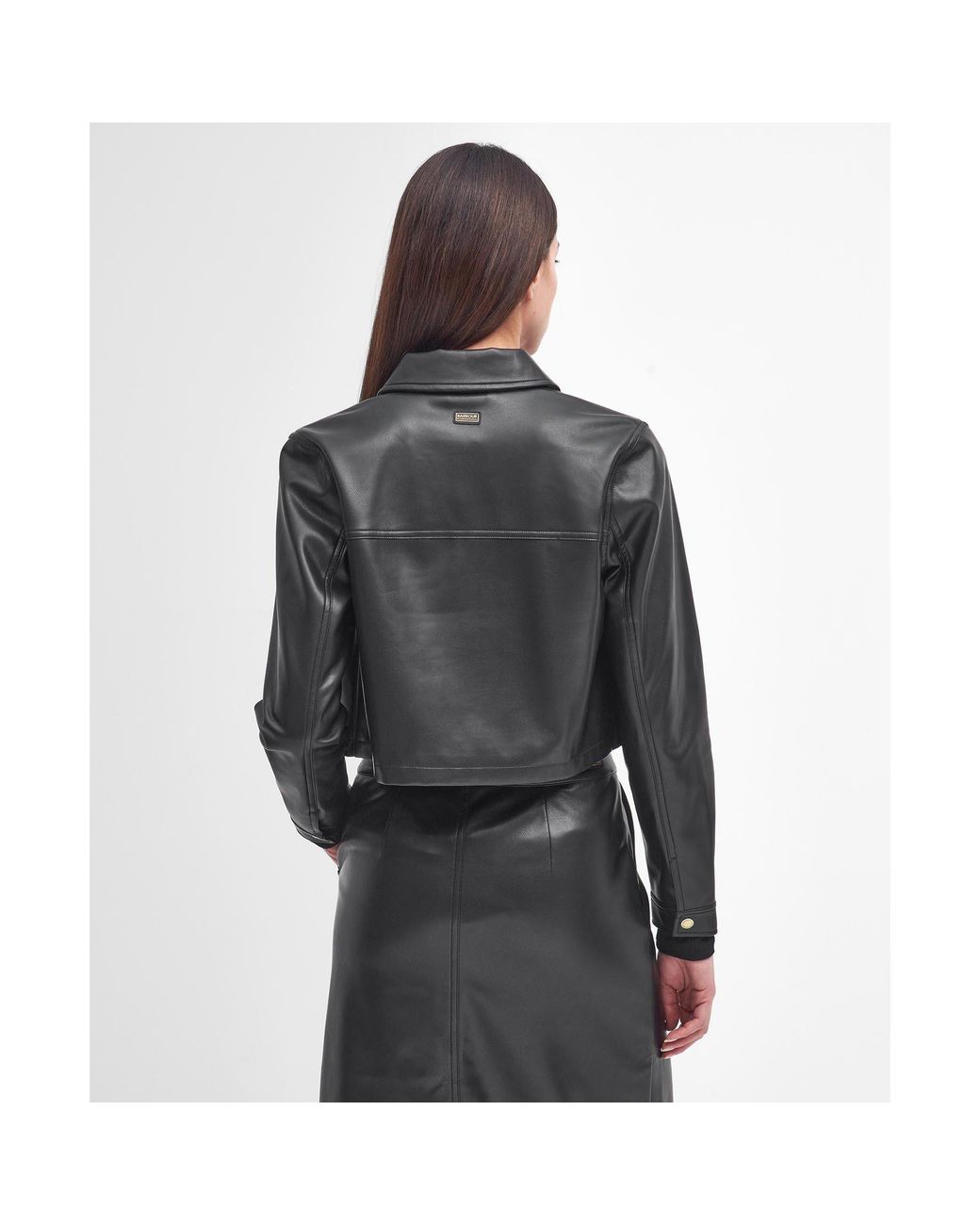 Barbour Black Aria Faux Leather Jacket