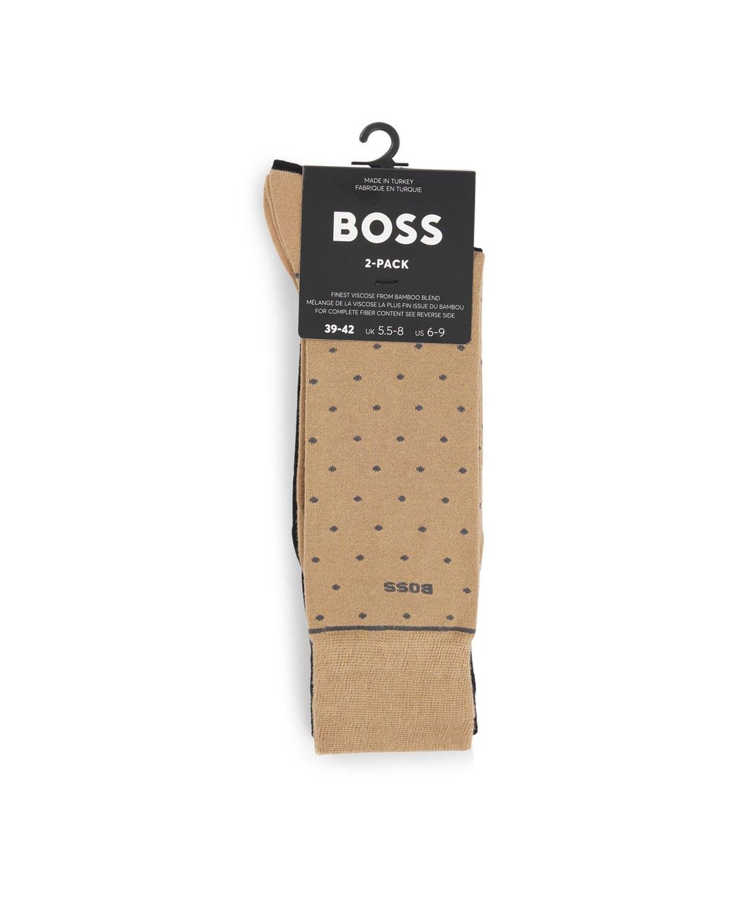 Boss Black Bamboo Dots Crew Socks for men