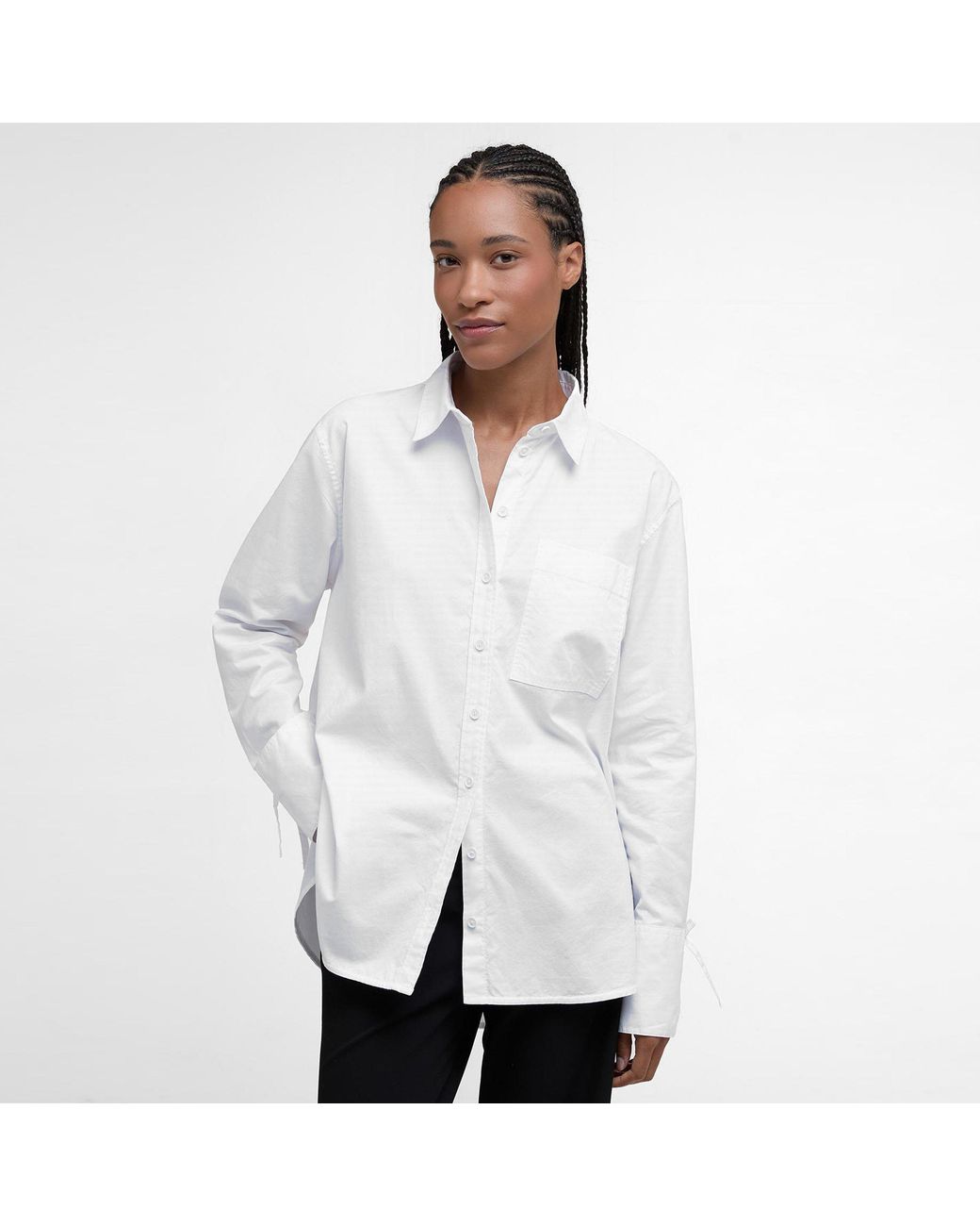 Barbour White Freya Relaxed Shirt