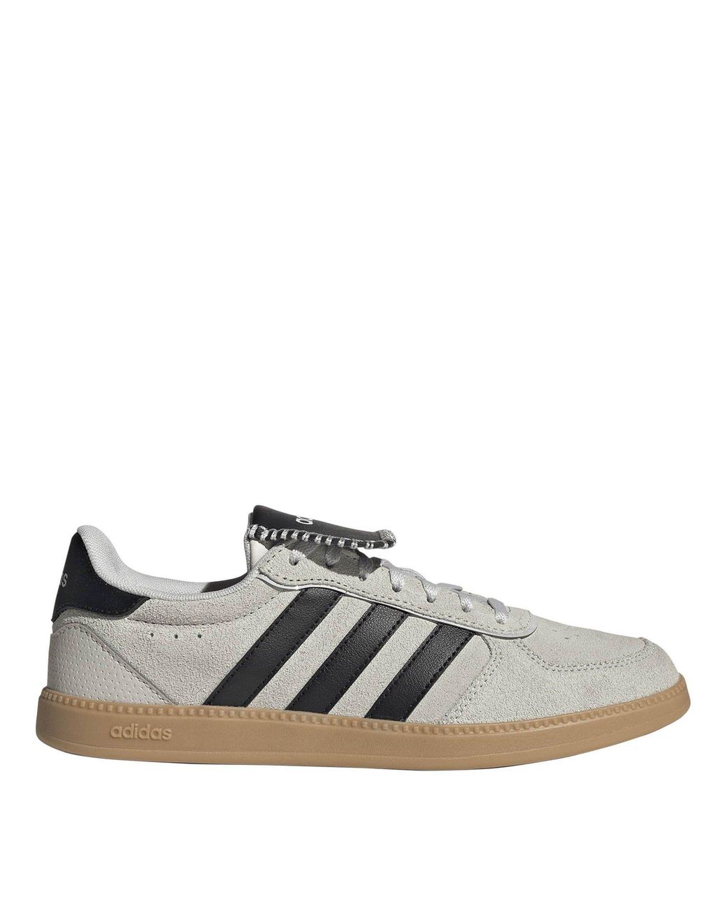 Adidas Gray Breaknet Sleek Suede Low-Top Trainers