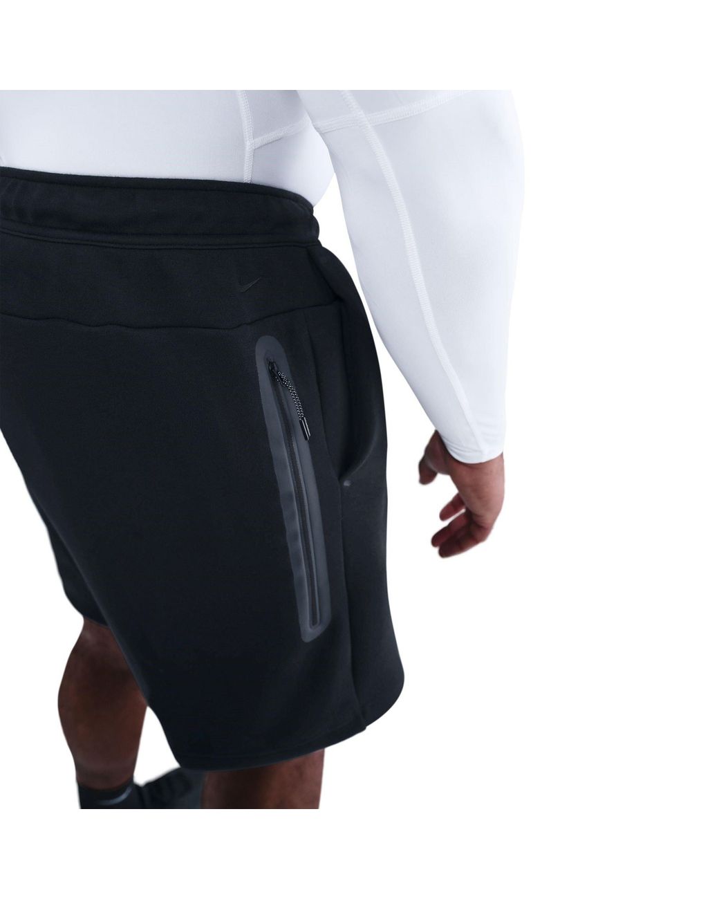 Nike Black Sportswear Tech Fleece Shorts for men