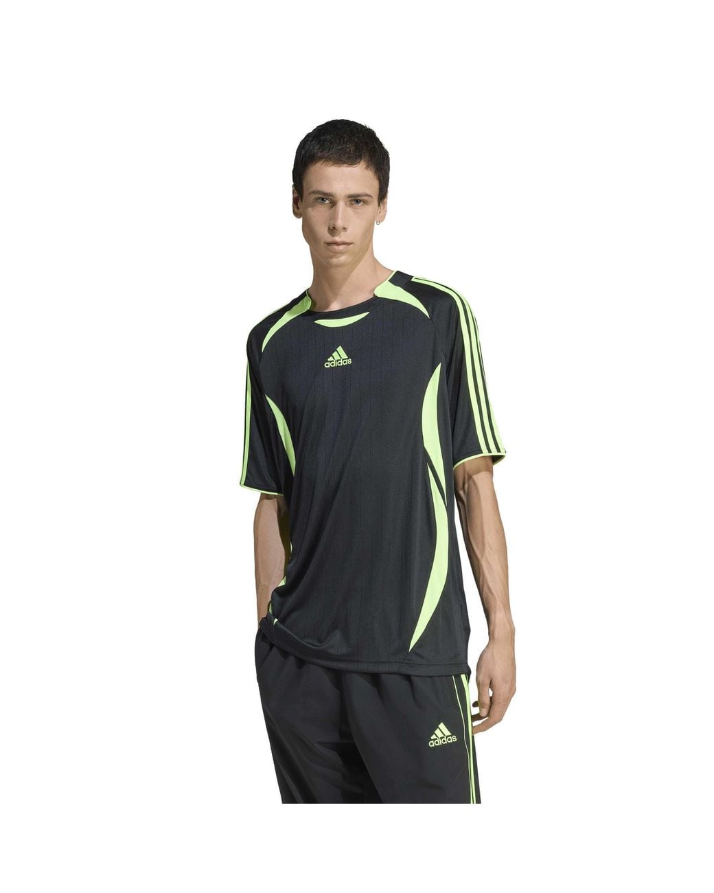 Adidas Green Teamgeist Round-Neck Short-Sleeve Graphic T-Shirt for men