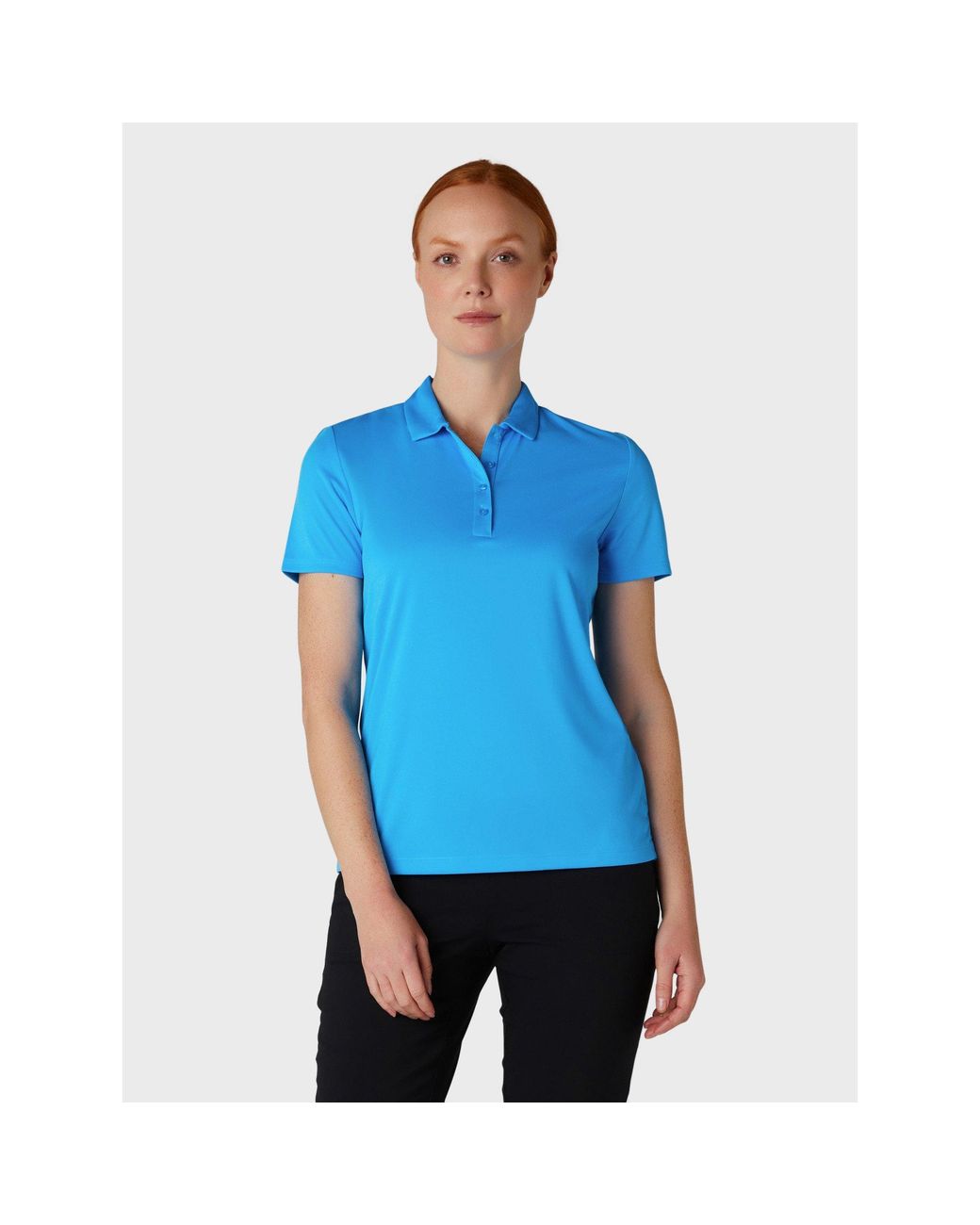 Callaway Apparel Blue Tournament Golf Short-Sleeve Performance Polo Shirt