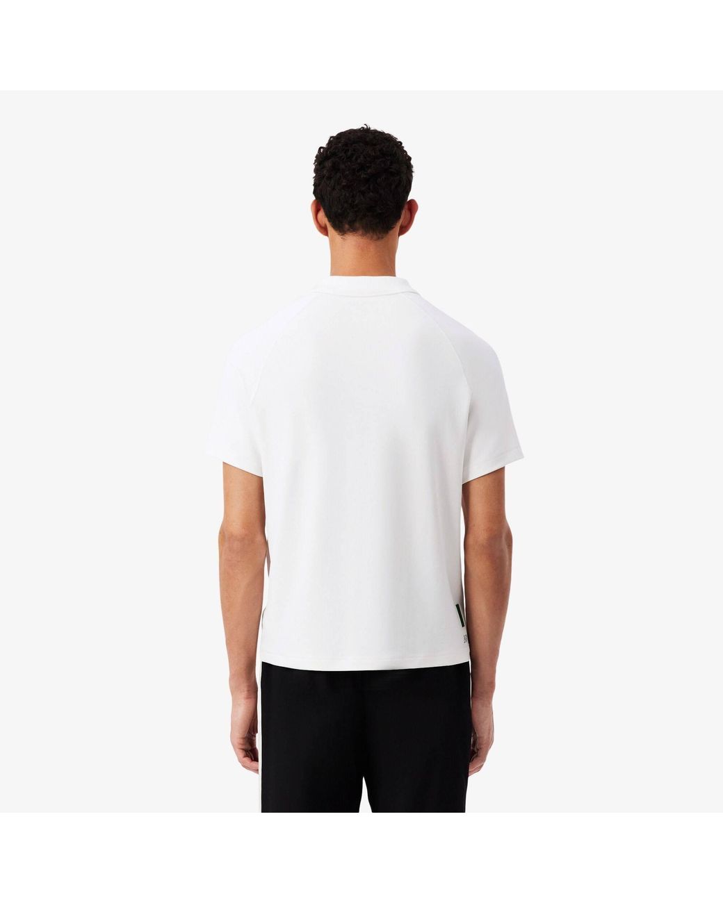 Lacoste White Short Sleeve Performance Polo Shirt for men