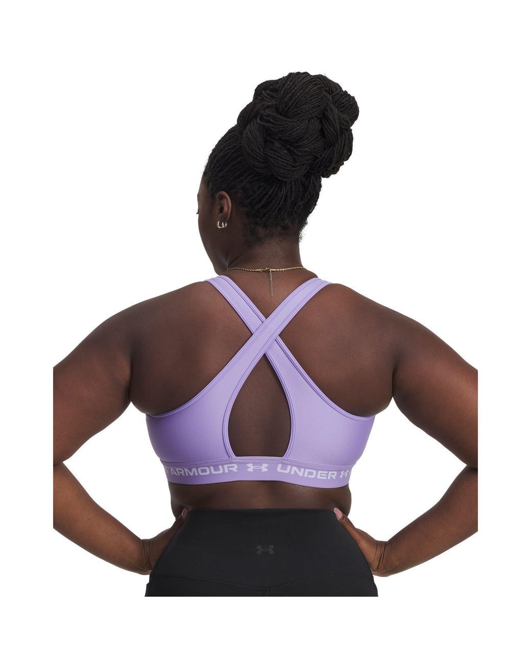 Under Armour Purple Crossbodyack Medium Impact Sports Bra