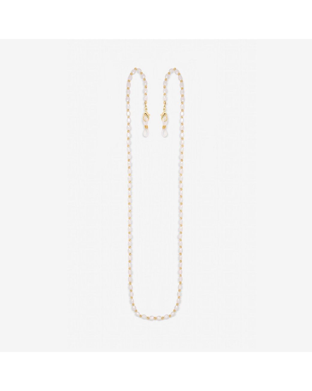 Mood White Plated And Pearl Sunglasses Chain