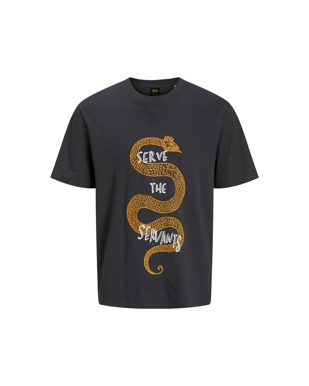 Jack & Jones Black Nirvana Band Regular Fit T-Shirt for men
