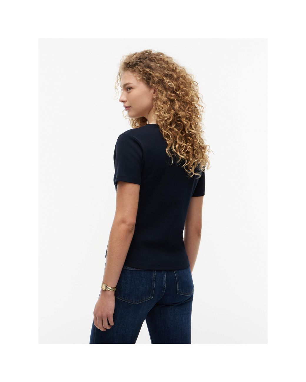 Tommy Hilfiger Blue V-Neck Striped T-Shirt