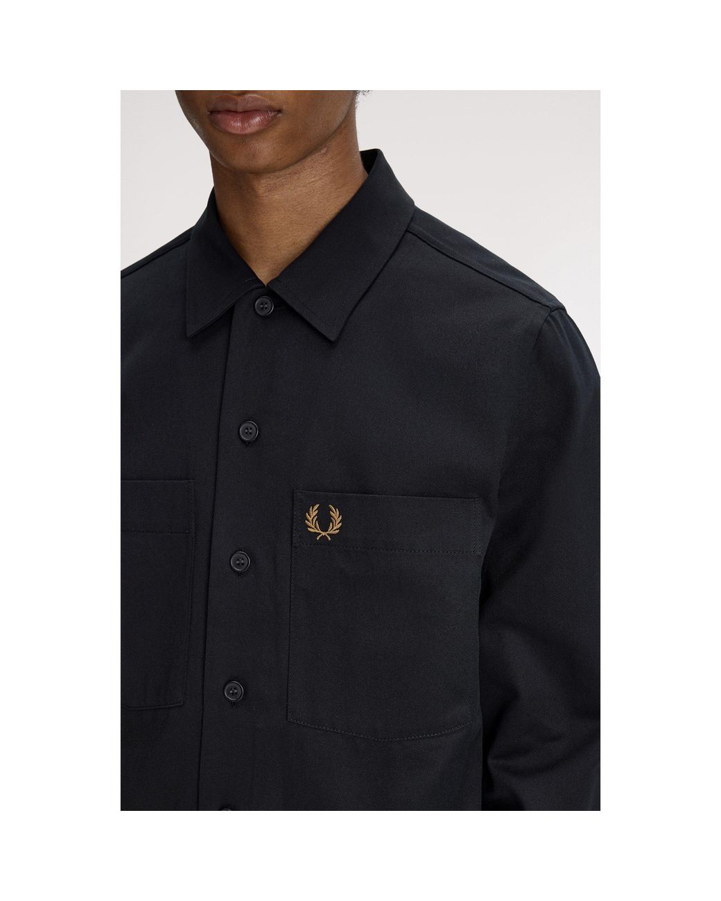 Fred Perry Blue Overshirt for men