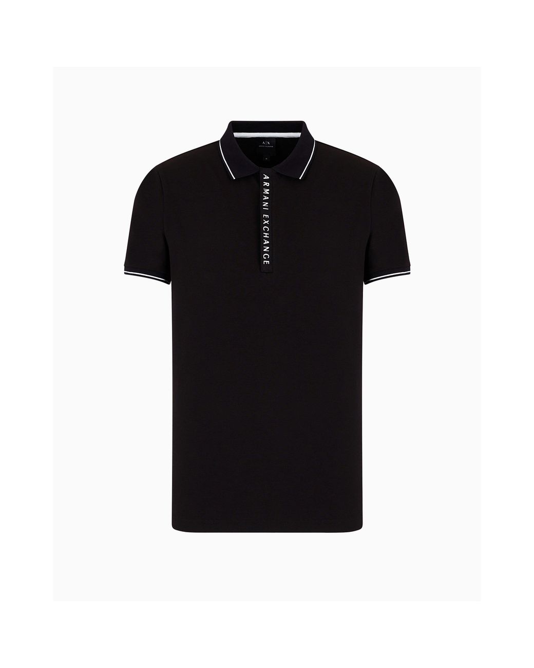 ARMANI EXCHANGE Black Polo for men