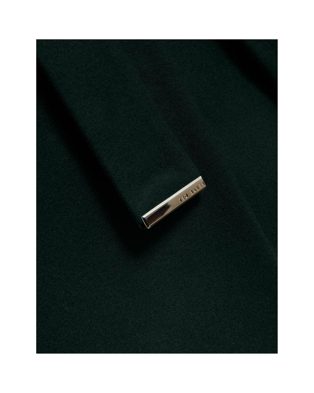 Ted Baker Green Rose Belted Midi Wool Long Sleeve Coat