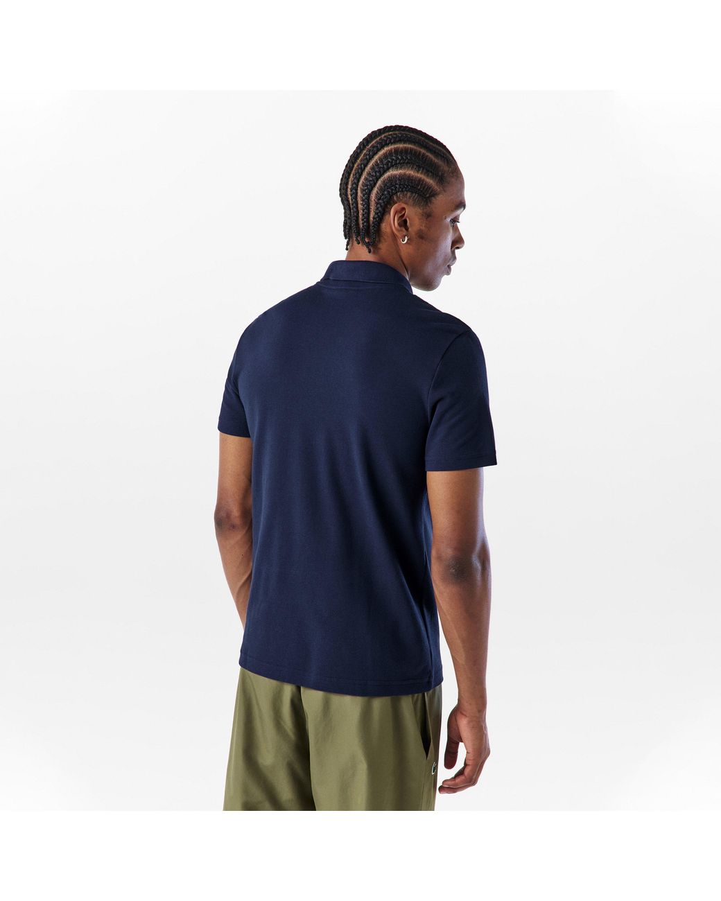 Lacoste Blue Short-Sleeve Polo Shirt for men