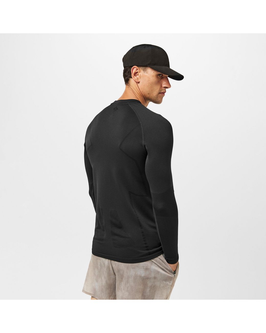 REPRESENT 247 Gray Long-Sleeve Performance T-Shirt for men