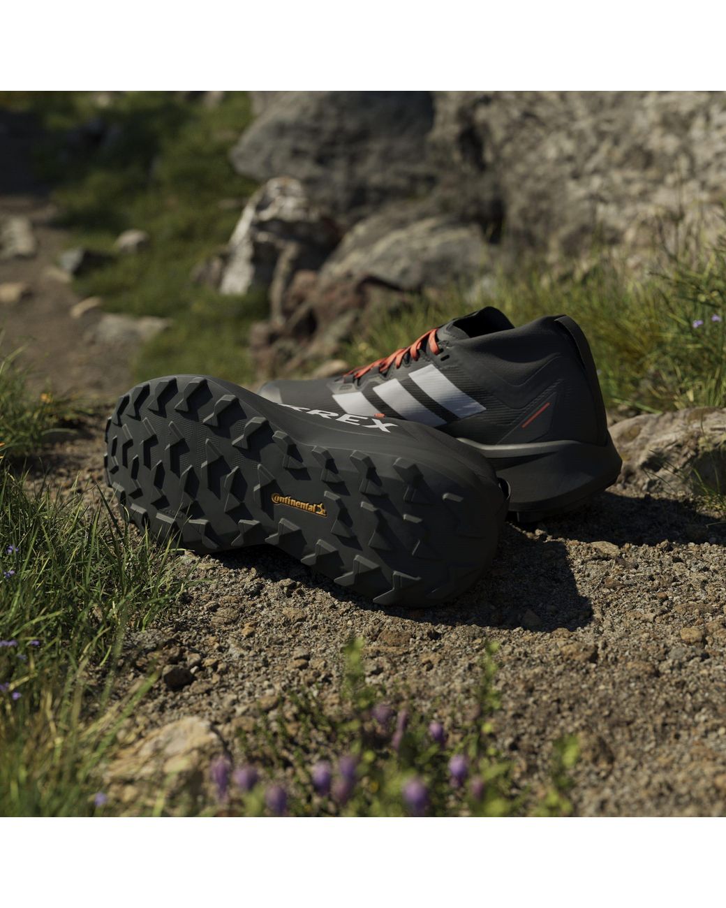 Adidas Blue Agravic Gore-Tex Trail Running Shoes for men