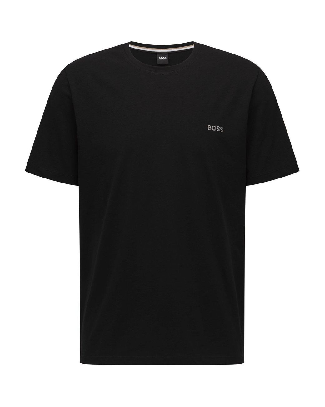 Boss Black Bodywear Mix & Match Premium Cotton T-Shirt With Logo Detail for men