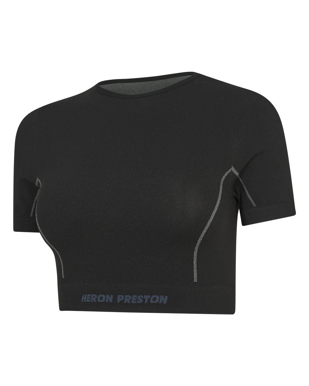 Heron Preston Black Active Short Sleeve Crop Top
