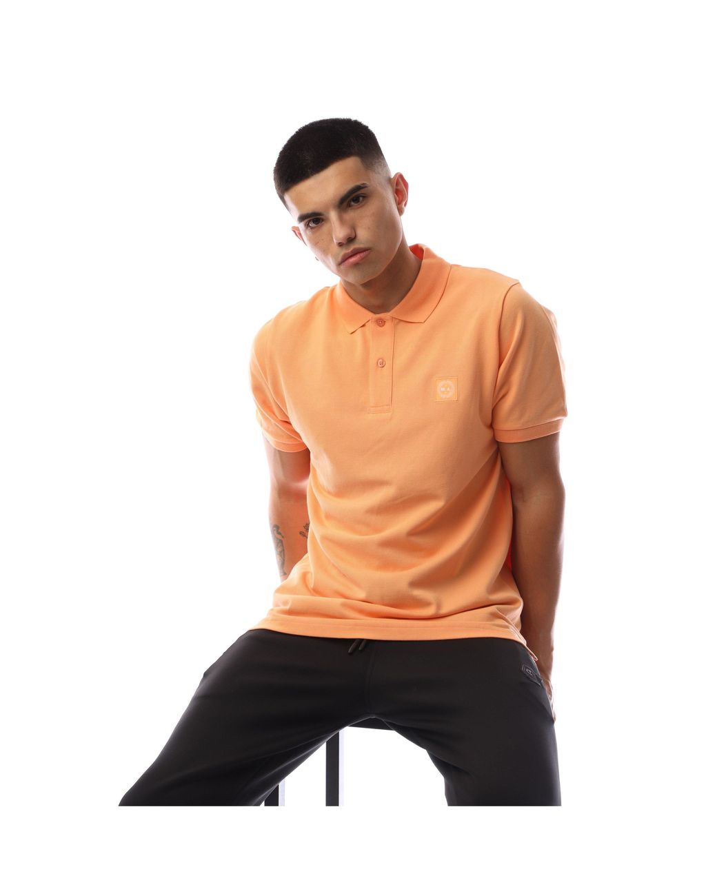 Marshall Artist Orange Siren Short-Sleeve Polo Shirt for men