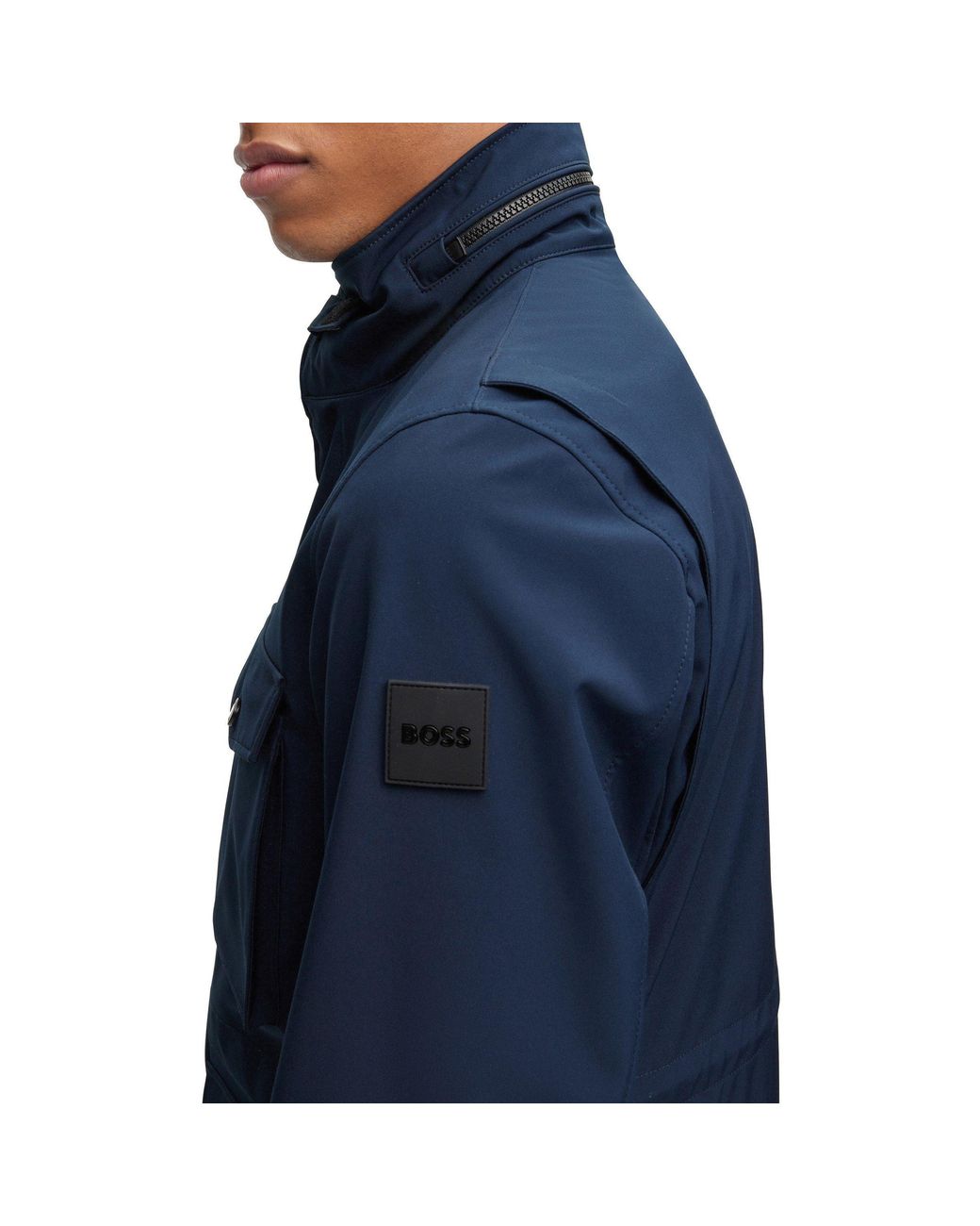 Boss Blue P Cardello Trench Coat for men