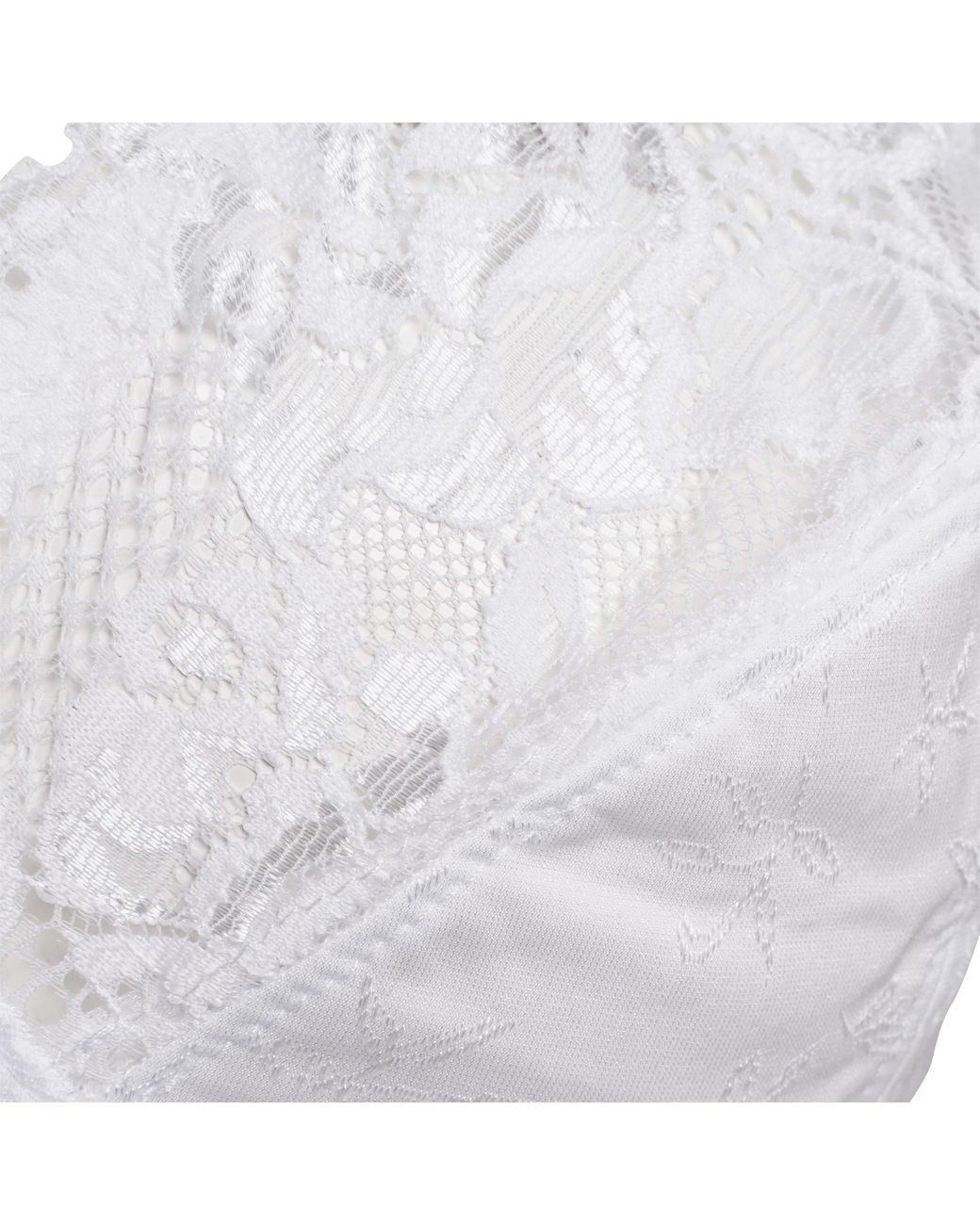 Valbonne White Non-wired Lace Full Support Full Cup Bra 36-46 D-h