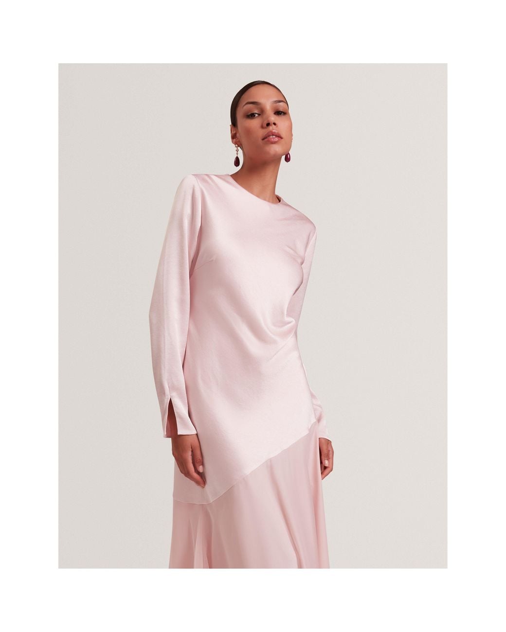 Ted Baker Pink Long Sleeve Maxi Dress