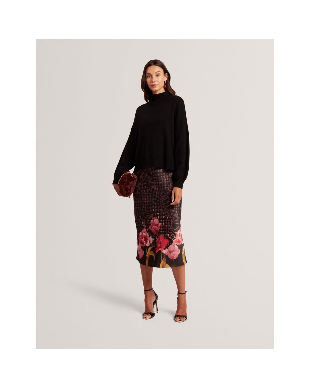 Ted Baker Black Knitted Jumper Dress