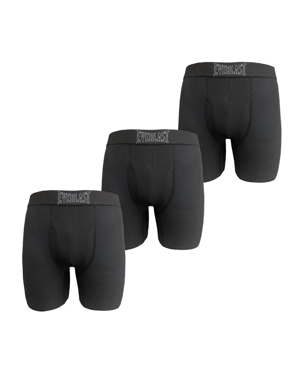 Everlast Black Performance Mid-Rise Boxer Briefs 3 Pack for men