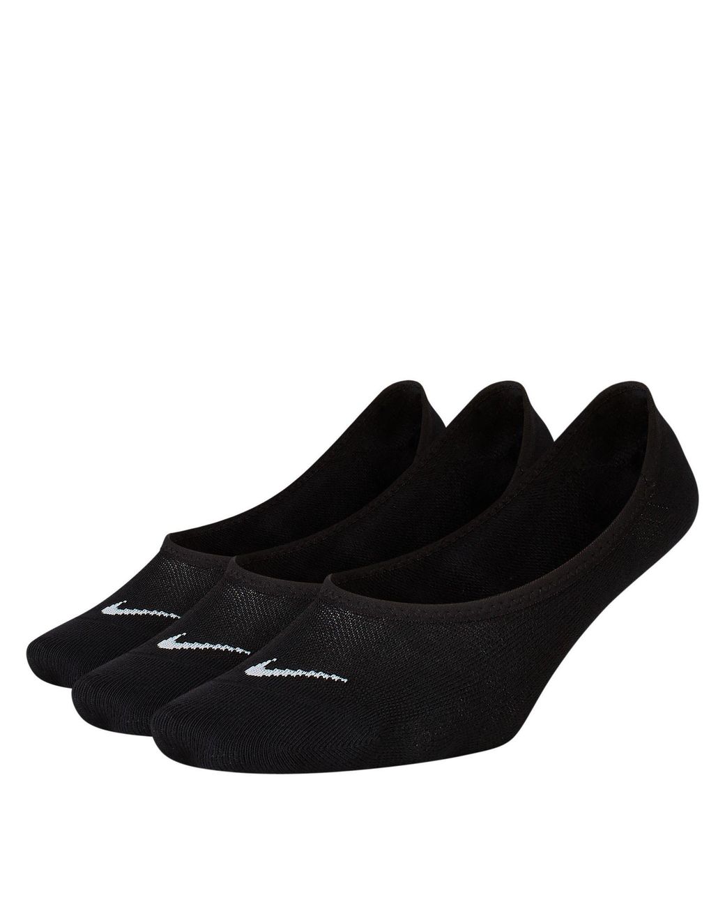 Nike Black 3 Pack Invisible Socks Ladies