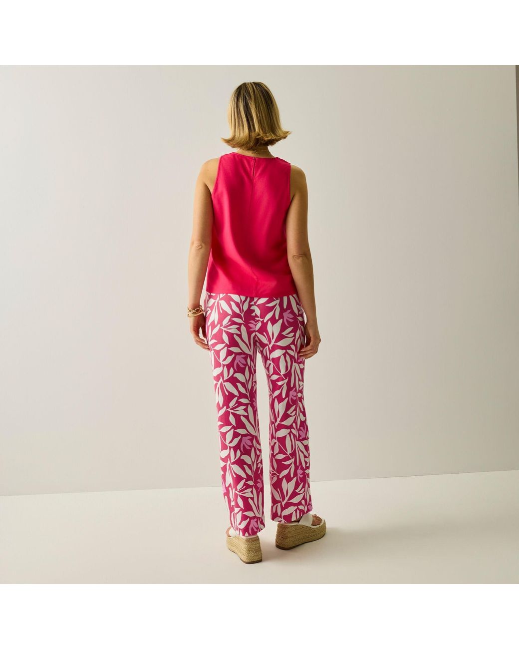 Regatta Pink Talamanca Linen Relaxed-Fit Trousers